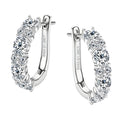 925 Sterling Silver Two-Tone Moissanite Stud Earrings – Elegant Women's Jewelry