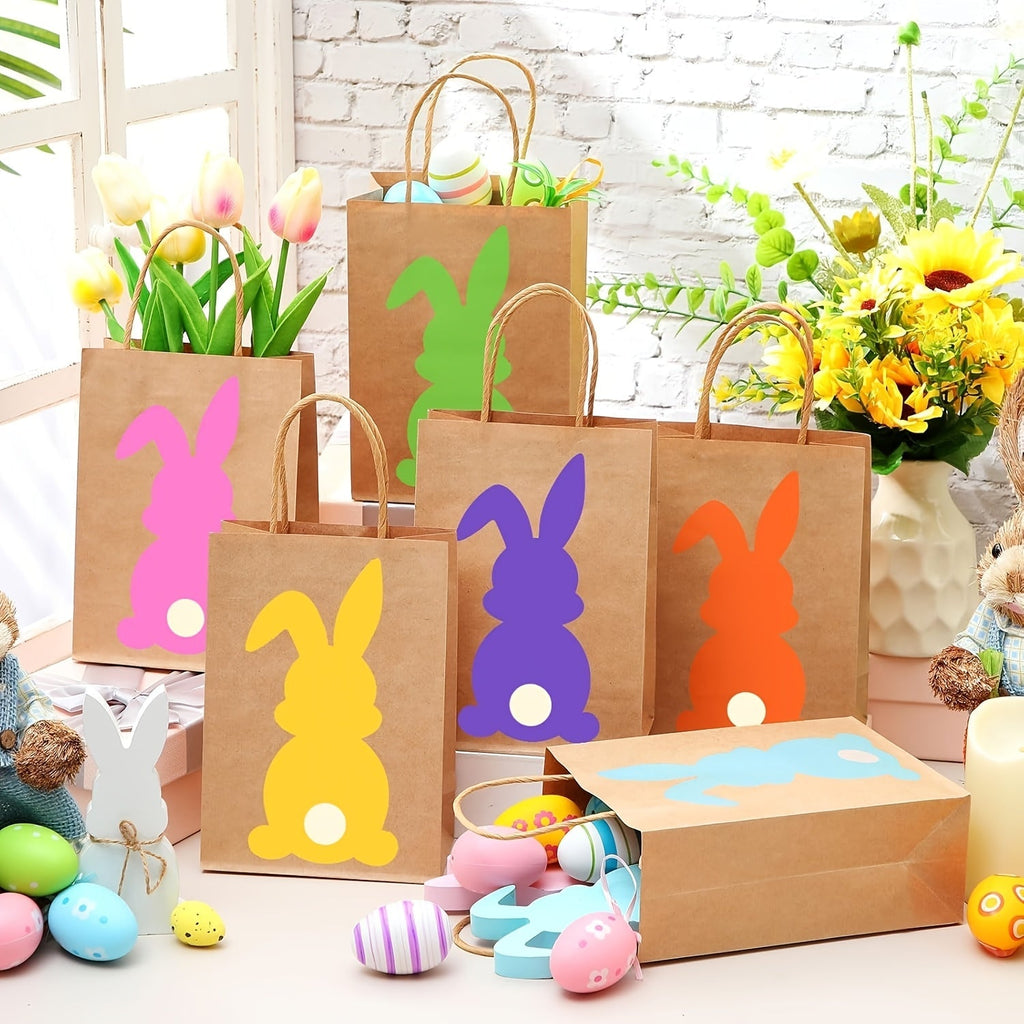 Easter Bunny Kraft Paper Gift Bags (24-Pack)