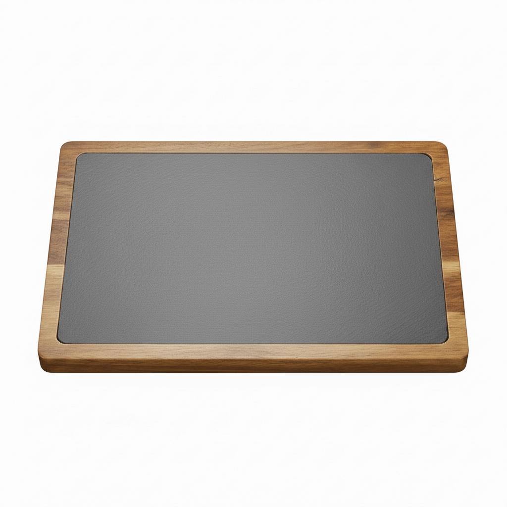 13x9 Acacia Wood & Slate Cutting Board – Handmade Charcuterie, Serving, and Engraving Board
