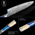 67 Layer Damascus Kitchen Knife Set Knives with Wooden Handle
