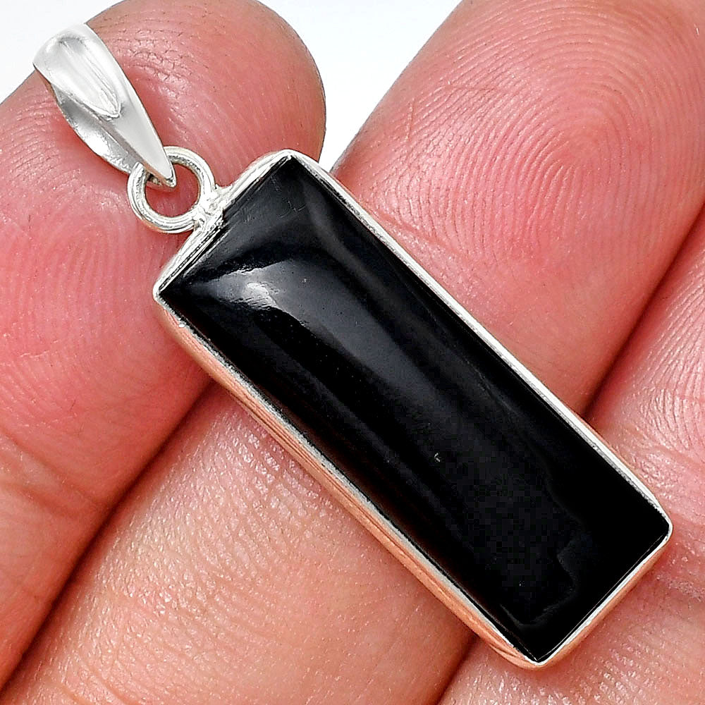 Rectangular Gemstone Jewelry Set 925 Sterling Silver Pendant Earrings AGT1014 T-1001