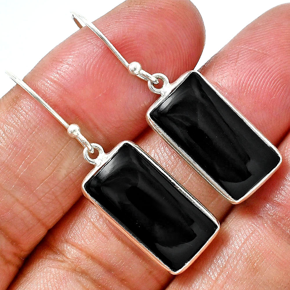 Rectangular Gemstone Jewelry Set 925 Sterling Silver Pendant Earrings AGT1014 T-1001