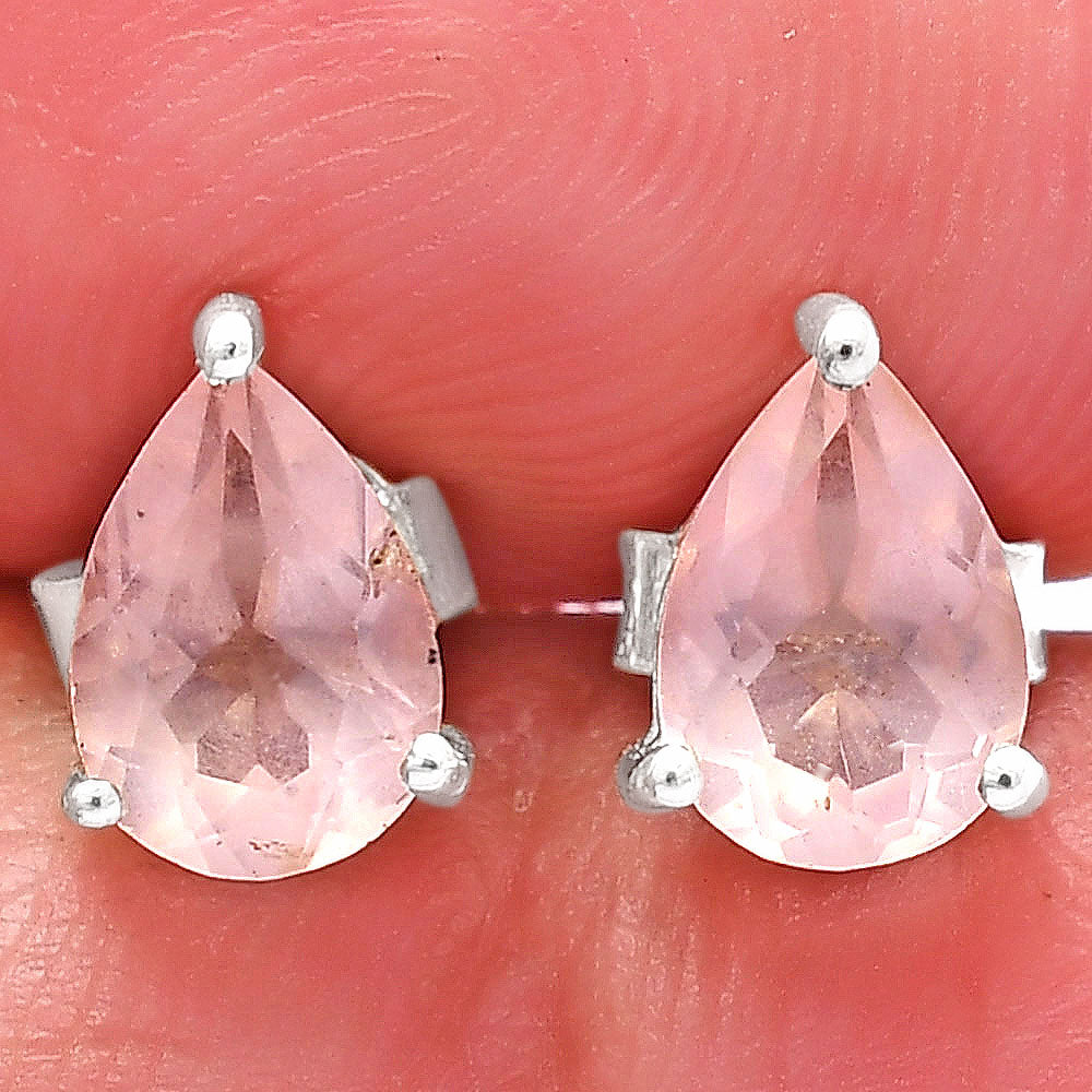 925 Sterling Silver Pear Gemstone Stud Earrings – Birthstone Jewelry DGE1074 E-1017