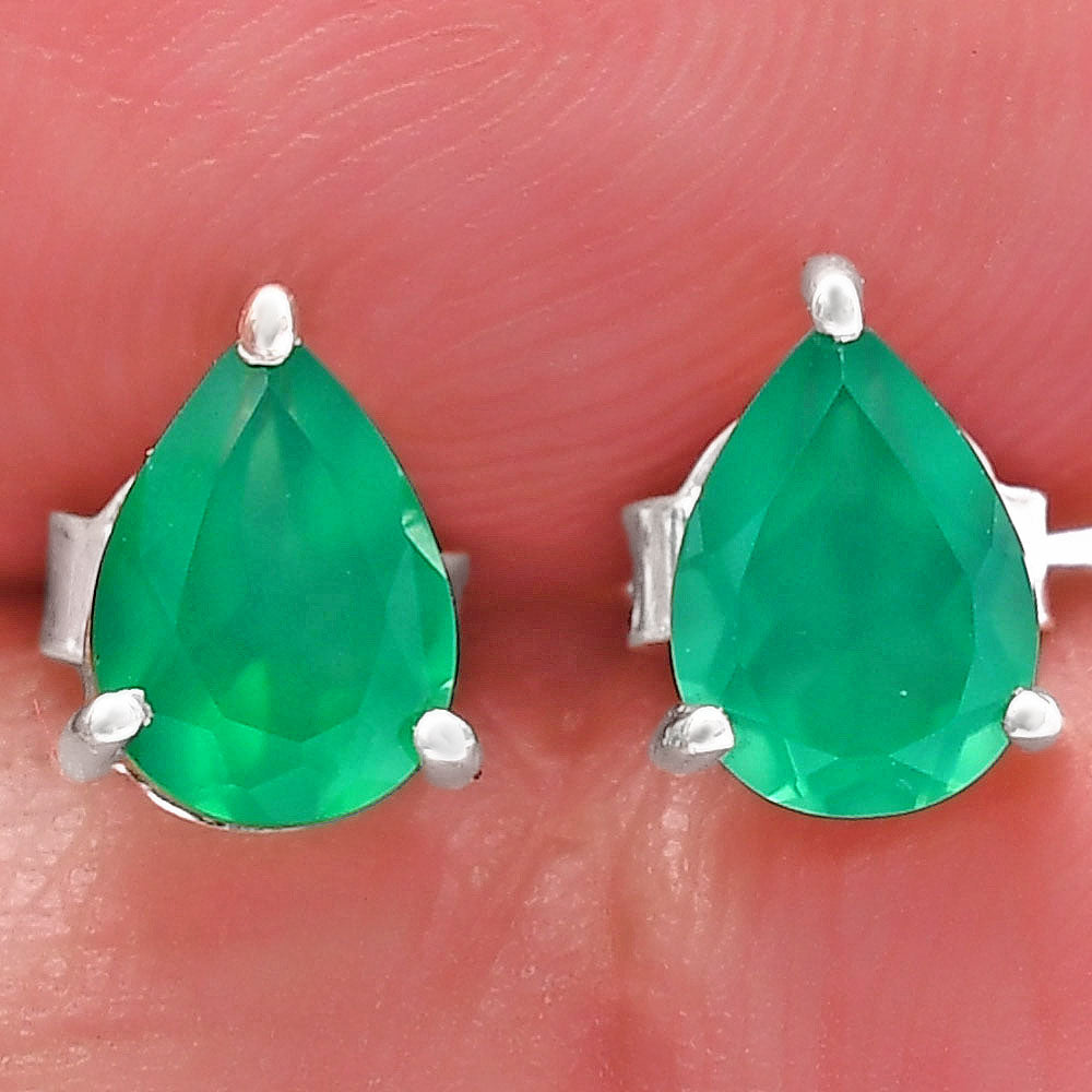 925 Sterling Silver Pear Gemstone Stud Earrings – Birthstone Jewelry DGE1074 E-1017