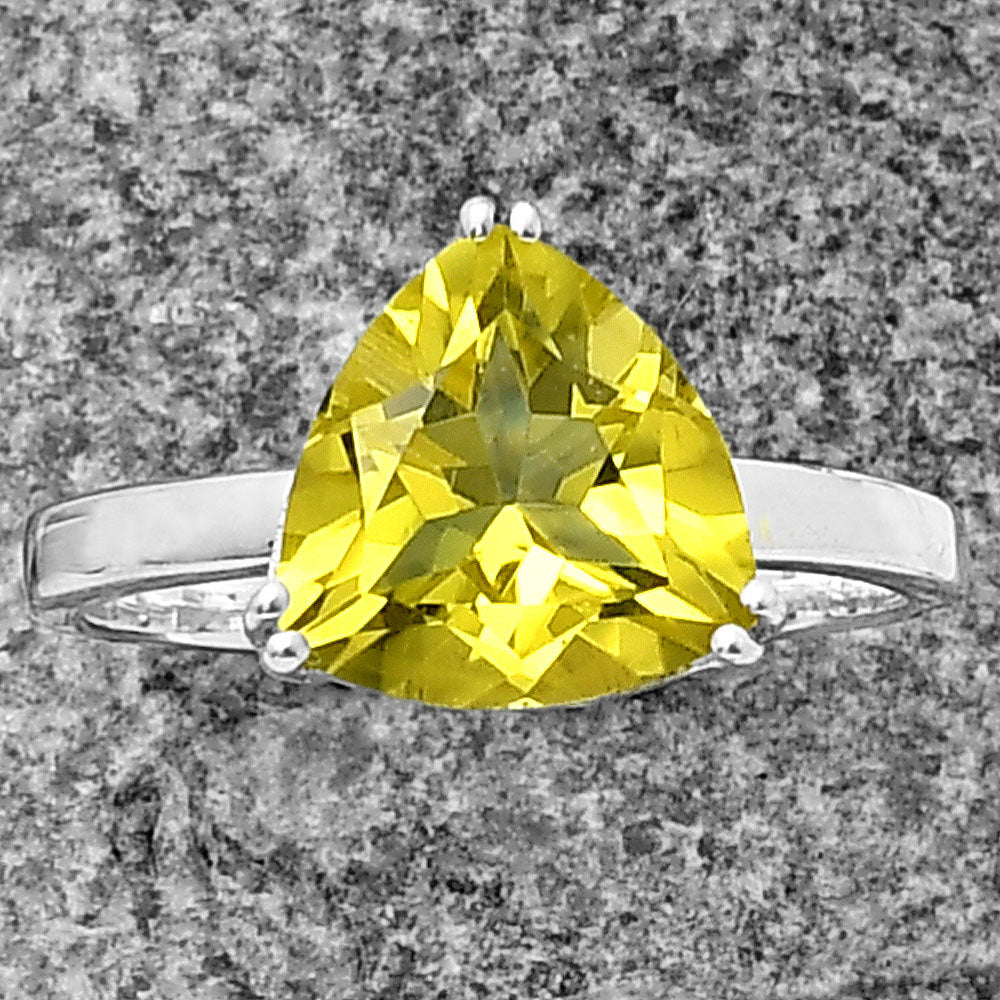 925 Sterling Silver Trillion Natural Gemstone Ring Handmade Jewelry DGR1107 R-1020