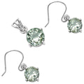 Round Gemstone 925 Sterling Silver Earrings & Pendant Jewelry Set DGT01052 T-1003