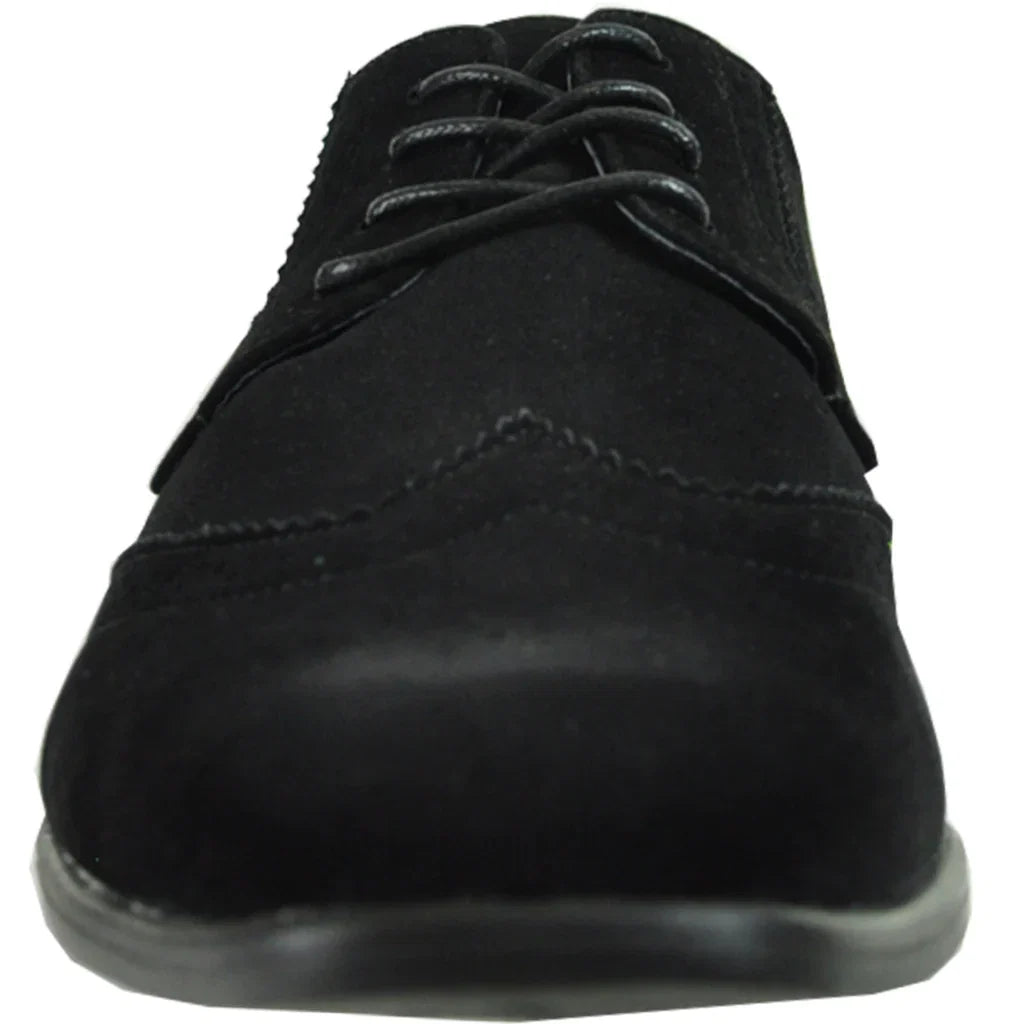 BRAVO Men Dress Shoe KING-3 Wingtip Oxford Shoe Black