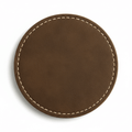 Premium Leather 6-Piece Engraved Leather Coaster Set