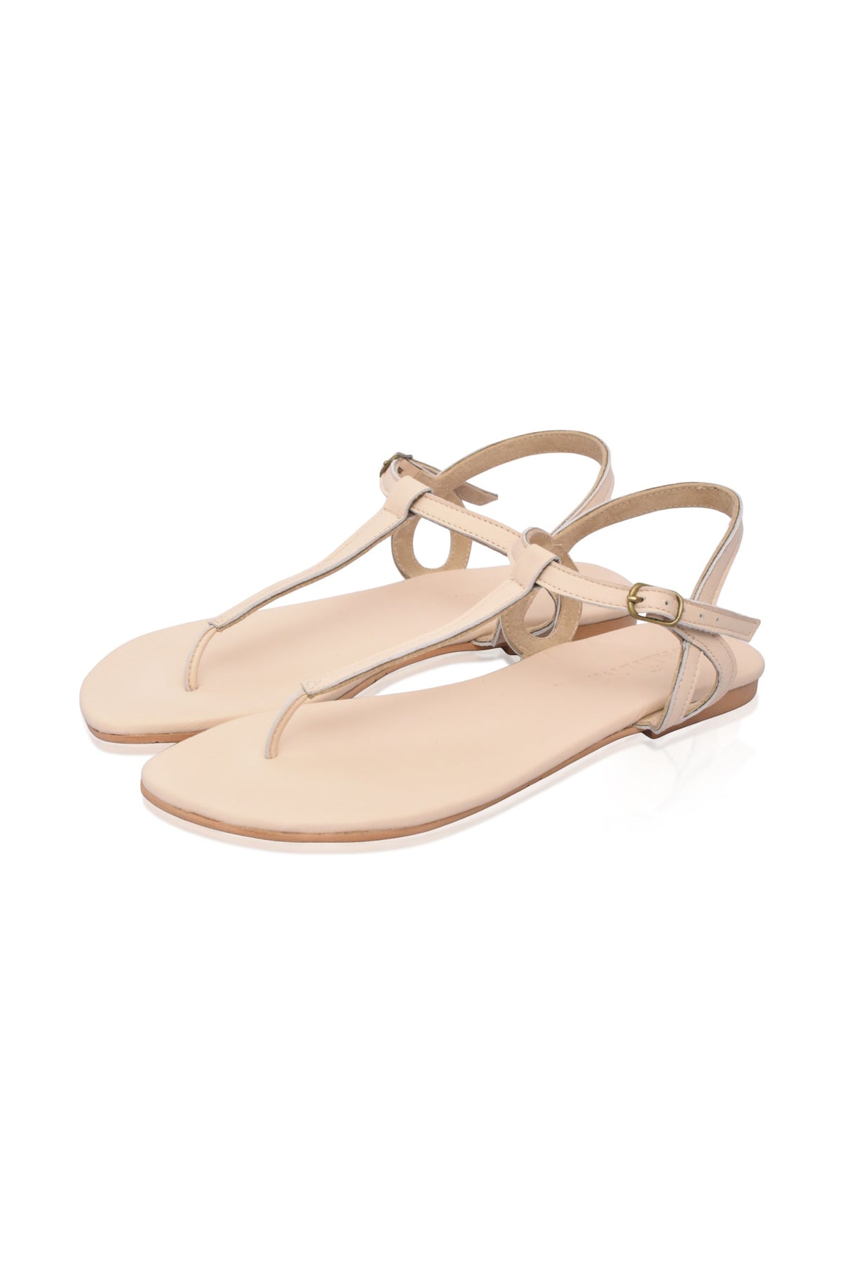 Rosalia T-strap Leather Sandals
