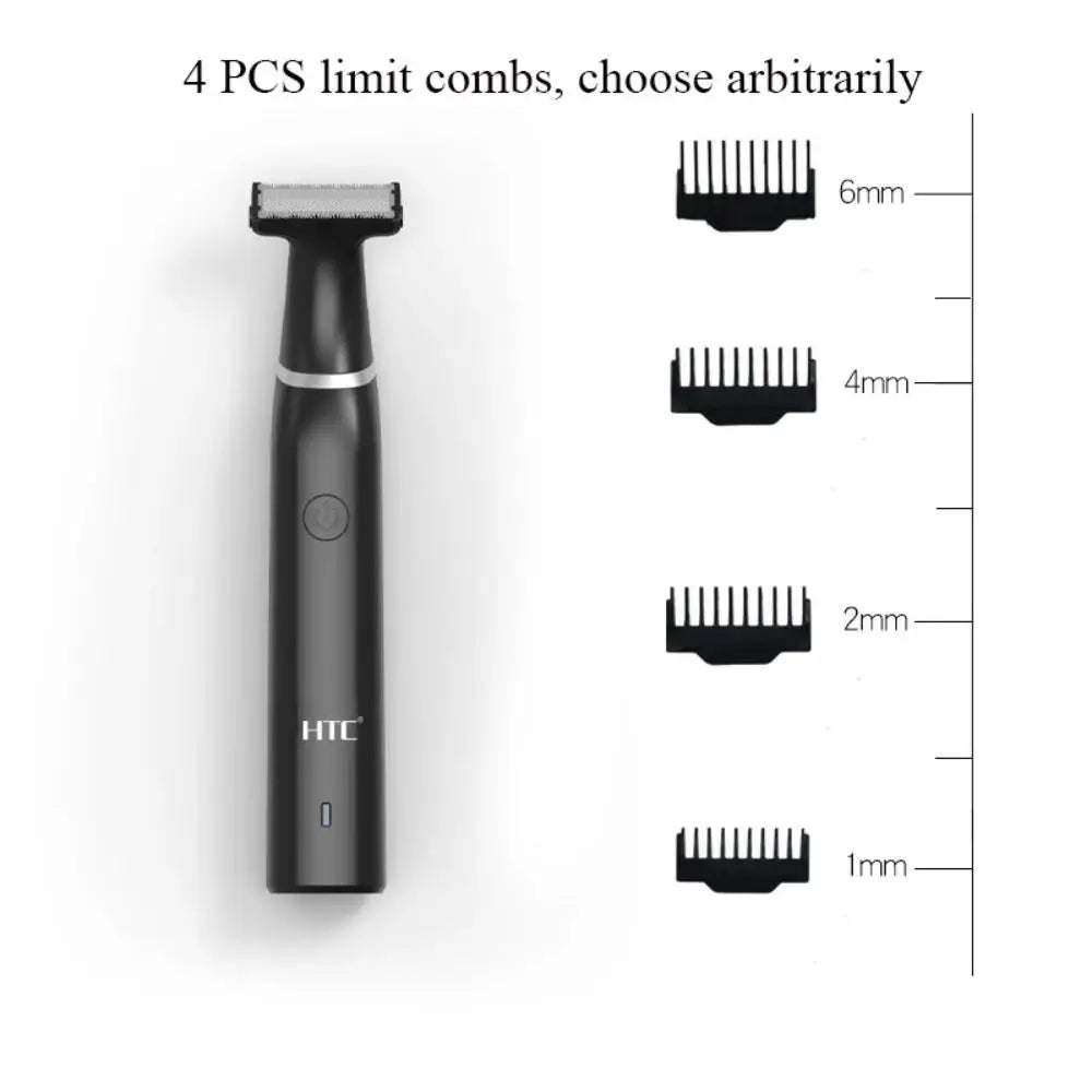 Rechargeable Electric One Blade Trimmer Hair Grooming Clipper Black