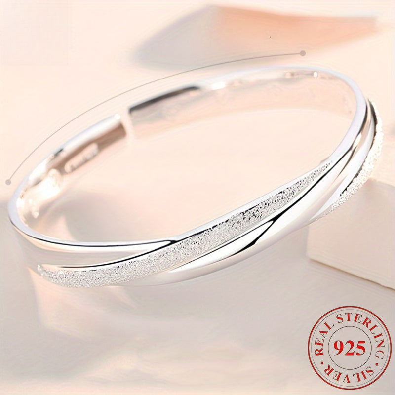 925 Sterling Silver Interlaced Boho Bracelet – Elegant Women's Fashion Jewelry