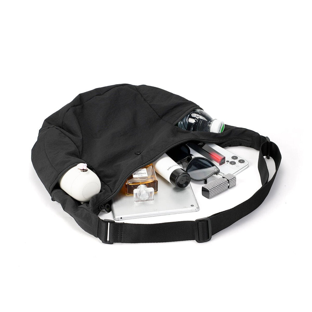 Water-Resistant Nylon Crescent Crossbody Bag – Large Capacity Adjustable Hobo Shoulder Bag